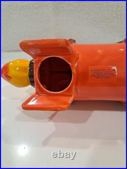 Extremely Rare Wile E Coyote On Rocket Ceramic Bank Looney Tunes Warner Brothers