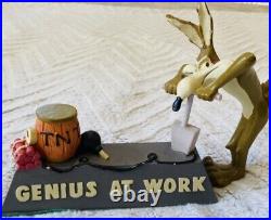 Extremely Rare! Wile E Coyote with TNT Trigger Genius At Work Figurine Statue