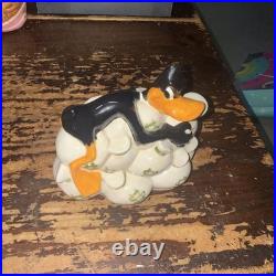 Extremely rare! Daffy Duck money box. Looney Tunes. Warner bros. VTG Marked READ