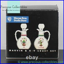 Extremely rare! Marvin the Martian and K9 olivie oil set. Warner Bros studio sto