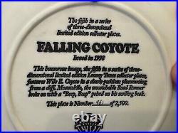 Falling Coyote Wile E. Coyote & Road Runner Warners Bros 3D Plate (Rare)