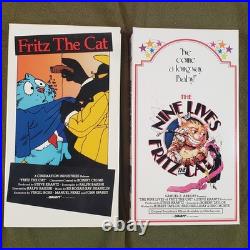 Fritz The Cat Double Feature (VHS) RARE Crumb Warner Bros 1988 NICE COPYS