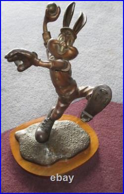 Friz Freleng Baseball Bugs Bronze Sculpture, AP, Warner Brothers 1992 Rare