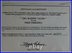Friz Freleng Rare 2 Signatures, Drawn Numbered  #1 Of 1/ Cel/ Bugs Bunny