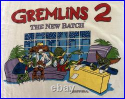 GREMLINS 2 THE NEW BATCH 1990 Warner Bros T-SHIRT Promo XL + GREMLIN FETUS Rare