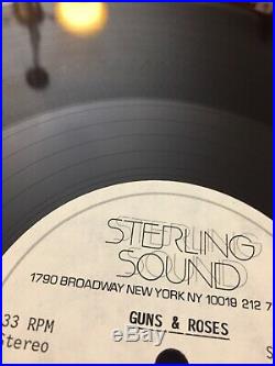 GUNS N ROSES Paradise City TEST PRESSING Sterling Sound 1987 ACETATE VERY RARE