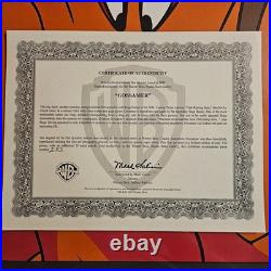 Gossamer Warner Bros. Studio Store Gallery 203/350 COA Rare Looney Tunes Art