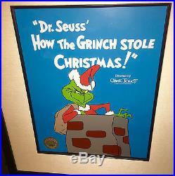 Grinch sericel cel how the grinch stole christmas rare animation cell