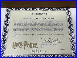 HARRY POTTER Extremely Rare Golden Snitch Executive Gift Wooden box with Letter
