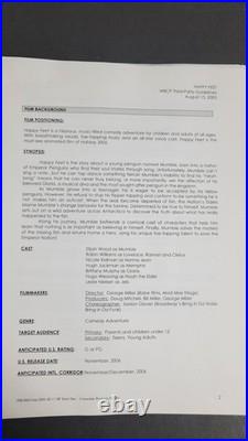 Happy Feet 2006 Warner Bros Internal Promo Binder 37pg Production Marketing RARE