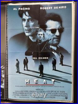Heat 1995 warner Bros original theatrical poster 27x40.25 rare tagline version