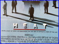 Heat 1995 warner Bros original theatrical poster 27x40.25 rare tagline version
