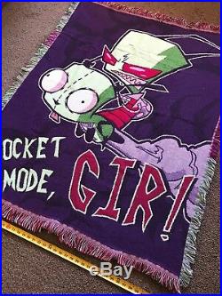 Invader Zim RARE WOVEN TAPESTRY WALL HANGING / 60 x 48 / Mint Condition / 2001