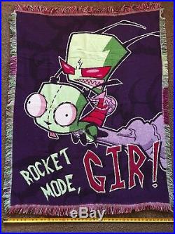 Invader Zim RARE WOVEN TAPESTRY WALL HANGING / 60 x 48 / Mint Condition / 2001