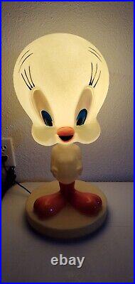 Large 19 TWEETY BIRD Vintage 1960s Lighted Lamp Blow Mold Warner Brothers RARE