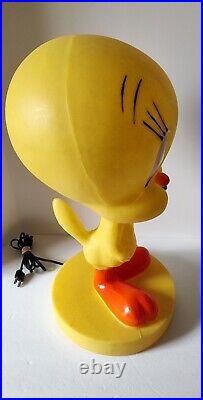 Large 19 TWEETY BIRD Vintage 1960s Lighted Lamp Blow Mold Warner Brothers RARE