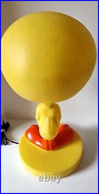 Large 19 TWEETY BIRD Vintage 1960s Lighted Lamp Blow Mold Warner Brothers RARE