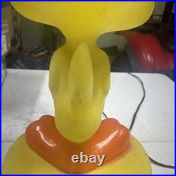 Large 19 TWEETY BIRD Vintage 1960s Lighted Lamp Blow Mold Warner Brothers RARE