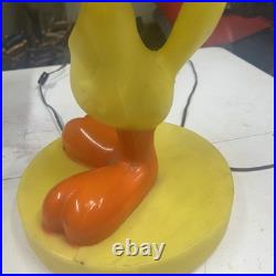 Large 19 TWEETY BIRD Vintage 1960s Lighted Lamp Blow Mold Warner Brothers RARE