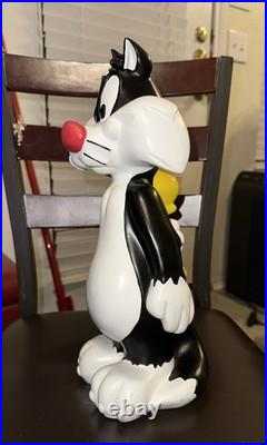 Looney Toons Sylvester & Tweety Bird Warner Bros Store Big Statue 1996 23 Rare