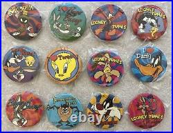 Looney Tunes 1995 Collectible Pins/Buttons 12 Different Ones New Sealed Rare VTG