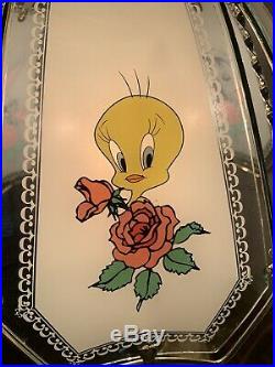 Looney Tunes 1996 Glass Lamp Unique Rare Touch Lamp