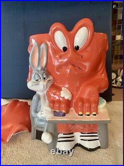 Looney Tunes Bugs Bunny & Gossamer Cookie Jar withoriginal box. RARE VINTAGE