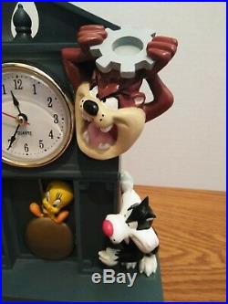 Looney Tunes Characters Hard Resin Clock 1997 Warner Brothers Studio Store Rare
