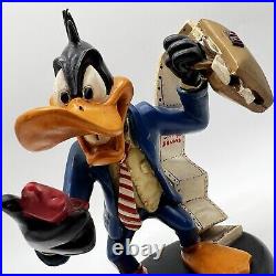 Looney Tunes Daffy Duck Workaholic Vintage Figurine Statue Warner Bros. Rare HTF