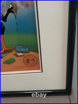 Looney Tunes Doctoring Daffy Cel Signed by Charles McKimson 112/250 Ltd RARE