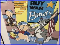 Looney Tunes Merry Melodies War Bonds Litho Coa Le Cel Animation Rare