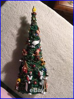 Looney Tunes Musical & Lighted Christmas tree RARE NIB Warner Bros. Studio Store