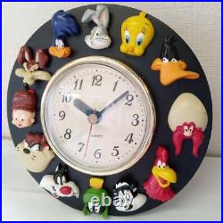 Looney Tunes Vintage Clock Bugs Bunny Road Runner Wile E Coyote Tweety etc. Rare