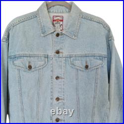 Looney Tunes Warner Bros 1998 Denim Jean Jacket 90s Vintage RARE Mens Sz S ACME