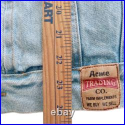 Looney Tunes Warner Bros 1998 Denim Jean Jacket 90s Vintage RARE Mens Sz S ACME