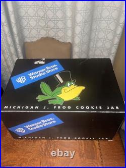 Looney Tunes Warner Bros. 1998 Michigan J. Frog Cookie Jar Rare With Box Bag New Looney Tunes Warner Bros. 1998 Michigan J. Frog Cookie Jar Rare With Box Bag New