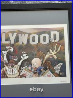 Looney Tunes Warner Bros. Lithograph Toons Go To Hollywood 2010 Coa Rare