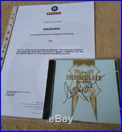Madonna Immaculate Collection UK CD SIGNED/AUTOGRAPHED Very Rare REAL PROMO