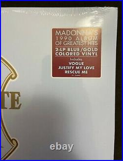 Madonna The Immaculate Collection Blue/White Marble+Gold Colored Vinyl 2 LP Rare