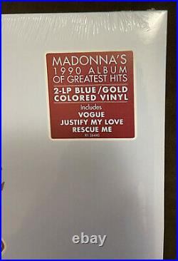 Madonna The Immaculate Collection Blue/White Marble+Gold Colored Vinyl 2 LP Rare