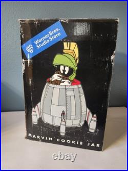 Marvin Martian Spaceship Cookie Jar 1998 In Box Rare! Vintage VTG