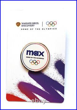 Media Pin Olympic Games Paris 2024 Max Warner Bros Discovery Excellent! Rare