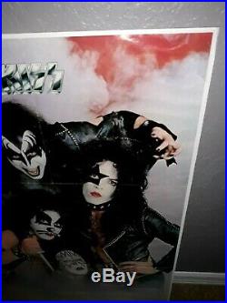 Mega RareKISS Promo Poster 1974 and White Label Promo Sticker LP