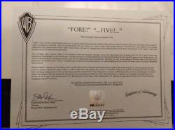 Michael Jordan Signed Rare Animation Cel Space Jam FORE! FIVE! LTD ED 281/750