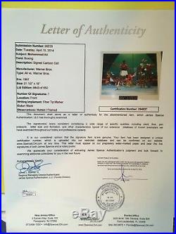 Muhammad ALI Empty The Glove Rare Warner Bros Cel Signed JSA COA