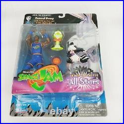 NEW IN BOX Space Jam Patrick Ewing With Pepe Le Pew and Bang Action Figure RARE