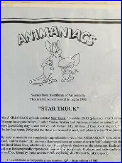 NEW VINTAGE WB ANIMANIACS STAR TRUCK Hand Painted CEL Limited Edition RARE