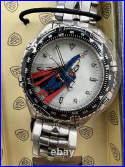 NEW WithBOX RARE Vintage 90's Fossil Superman Watch Warner Bros Limited Edition