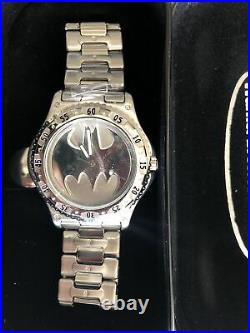 NIB Batman Fossil Watch Warner Brothers Silver MENS Watch Rare