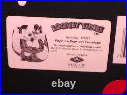 NIB Rare Vintage Warner Brothers Looney Tunes Pepe Le Pew & Penelope Cookie Jar